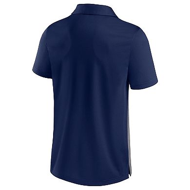 Men's Fanatics Branded Navy/Heathered Gray Cal Bears Split Block Color Block Polo
