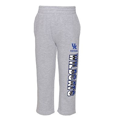 Toddler Heather Gray/Royal Kentucky Wildcats Playmaker Pullover Hoodie & Pants Set