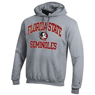 Men's Champion Heather Gray Florida State Seminoles High Motor Pullover Hoodie