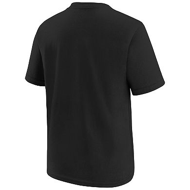 Youth Nike Black Las Vegas Raiders Icon Football T-Shirt
