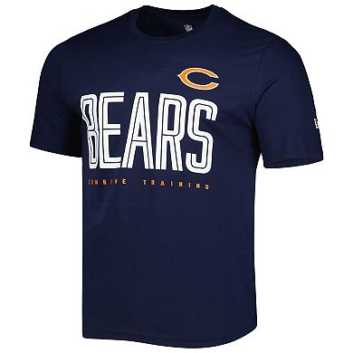 Men's New Era Navy Chicago Bears Combine Authentic Training Huddle Up T-Shirt
