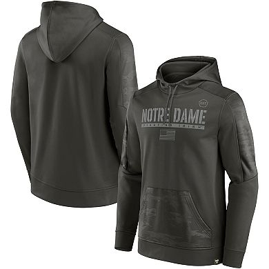 Men's Fanatics Branded Olive Notre Dame Fighting Irish OHT Military Appreciation Guardian Pullover Hoodie