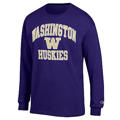 Men's Champion Purple Washington Huskies High Motor Long Sleeve T-Shirt
