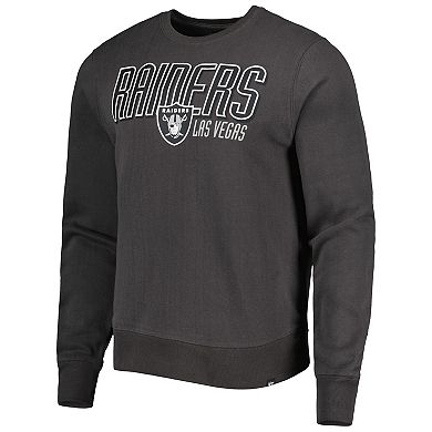 Men's '47 Charcoal Las Vegas Raiders Locked In Headline Pullover Sweatshirt