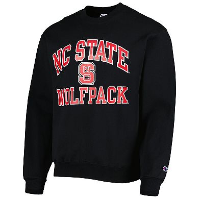 Men's Champion Black NC State Wolfpack High Motor Pullover Sweatshirt