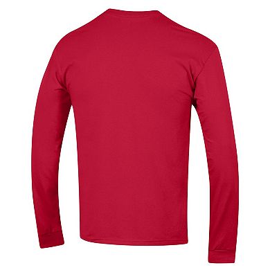 Men's Champion Red Georgia Bulldogs High Motor Long Sleeve T-Shirt