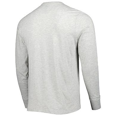 Men's '47 Heathered Gray Detroit Lions Dozer Franklin Long Sleeve T-Shirt