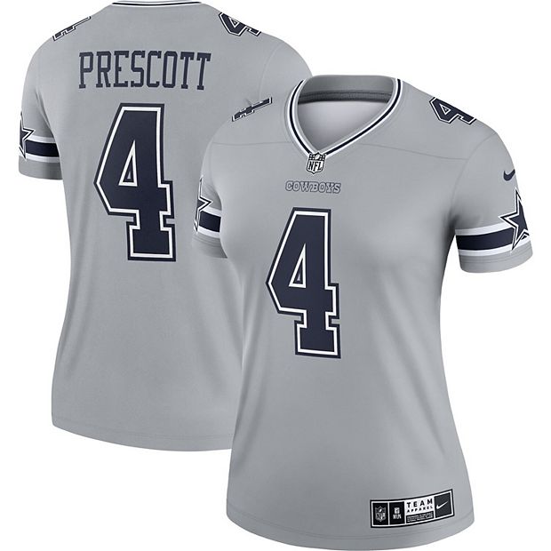 Women's Nike Dak Prescott Gray Dallas Cowboys Inverted Legend