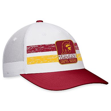 Men's Top of the World White/Cardinal USC Trojans Retro Fade Snapback Hat