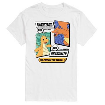 Men's Pokemon Dragonite Charizard Graphic Tee