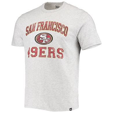 Men's '47 Heathered Gray San Francisco 49ers Union Arch Franklin T-Shirt