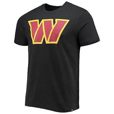 Men's '47 Black Washington Commanders Imprint Super Rival T-Shirt