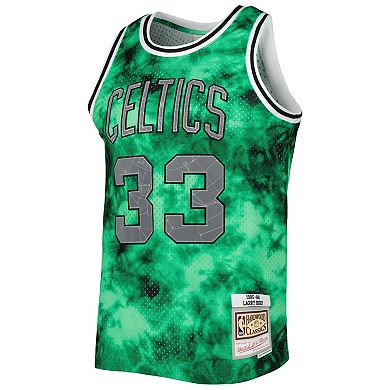 Men's Mitchell & Ness Larry Bird Kelly Green Boston Celtics 1985-86 Galaxy Swingman Jersey