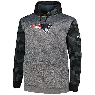 Men's Fanatics Branded Heather Charcoal New England Patriots Camo Pullover Hoodie