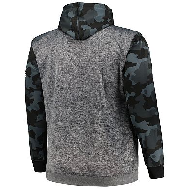 Men's Fanatics Branded Heather Charcoal New England Patriots Camo Pullover Hoodie