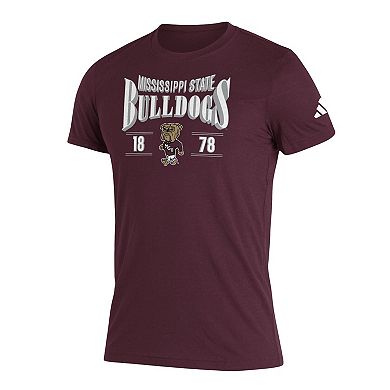 Men's adidas Maroon Mississippi State Bulldogs Along The Shadow Tri-Blend T-Shirt