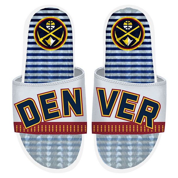 ISlide White Denver Nuggets 2022/23 City Edition Gel Slide Sandals