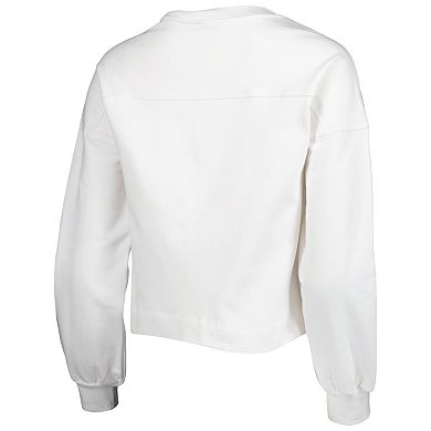 Women's Lusso White Phoenix Suns Lola Ball and Chain Pullover Sweatshirt