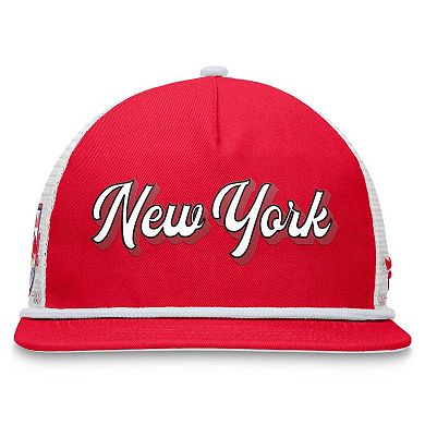 Men's Fanatics Branded Red/White New York Red Bulls True Classic Golf Snapback Hat