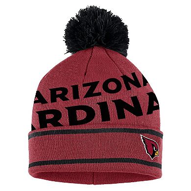 Women's WEAR by Erin Andrews Cardinal Arizona Cardinals Double Jacquard Cuffed Knit Hat with Pom and Gloves Set