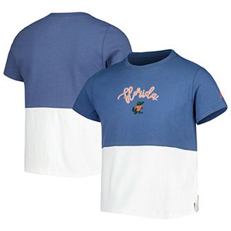 Girls Youth League Collegiate Wear Navy/White Florida Gators Colorblocked T-Shirt