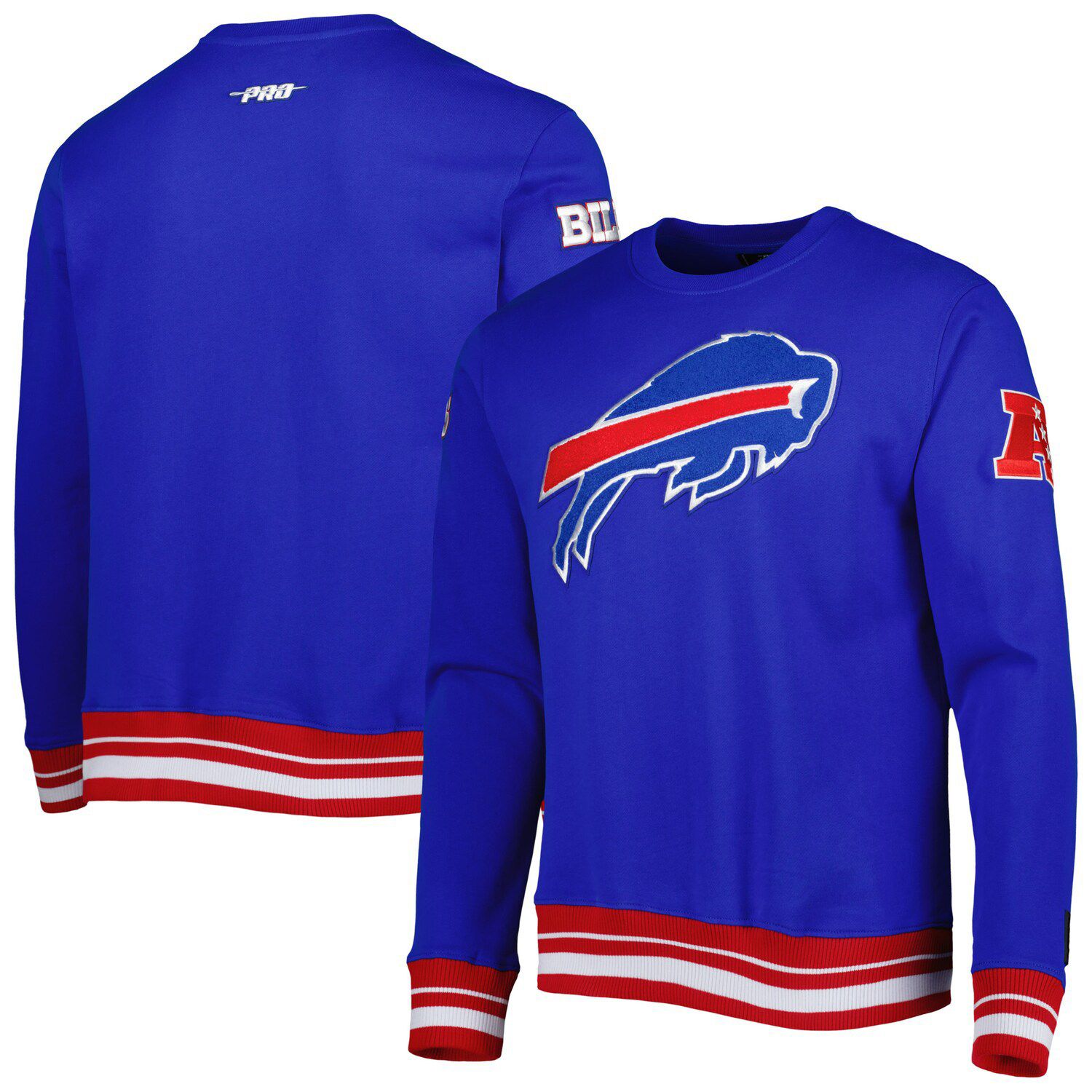 Men's Mitchell & Ness Red/Royal Buffalo Bills Big Tall Celebration of Champions Pullover Sweatshirt