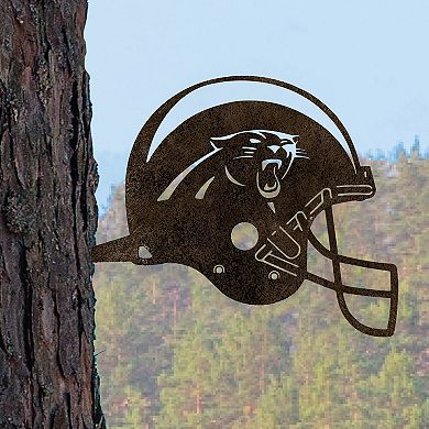 Carolina Panthers Metal Garden Art Helmet Spike
