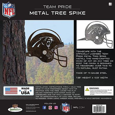 Carolina Panthers Metal Garden Art Helmet Spike