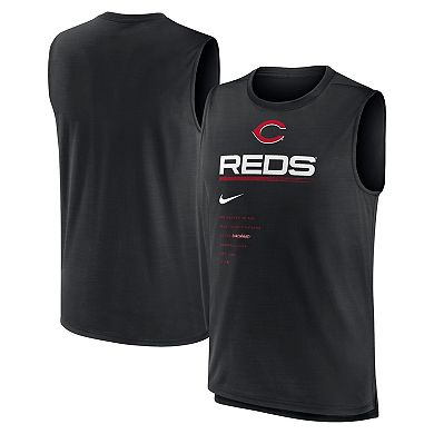 Men's Nike Black Cincinnati Reds Exceed Performance Tank Top