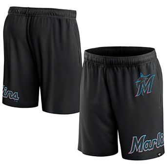 Men's Fanatics Branded Black Miami Marlins Clincher Mesh Shorts