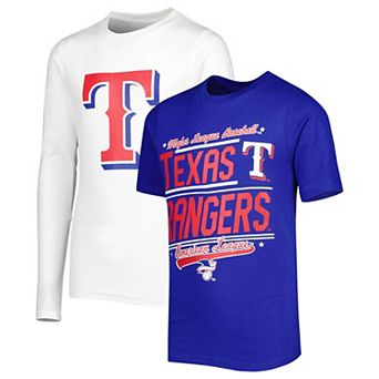 Youth Stitches Royal/White Texas Rangers Combo T-Shirt Set