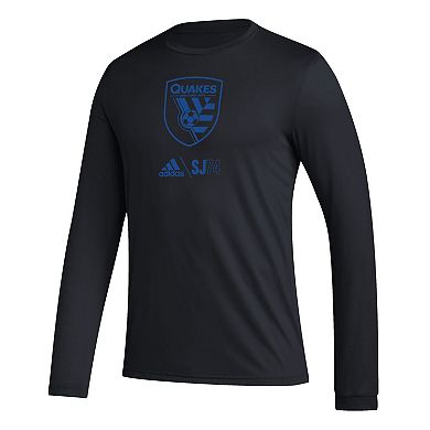 Men's adidas Black San Jose Earthquakes Icon Long Sleeve T-Shirt
