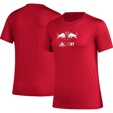 Women's adidas Red New York Red Bulls AEROREADY Club Icon T-Shirt