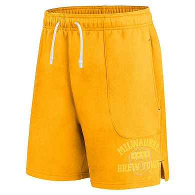 Men's Nike Gold Milwaukee Brewers Statement Ball Game Shorts