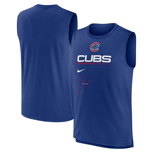 Men's Nike Royal Chicago Cubs Exceed Performance Tank Top