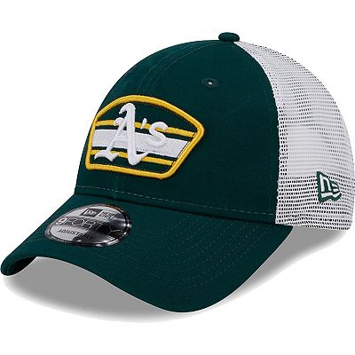Men's New Era Green/White Oakland Athletics Logo Patch 9FORTY