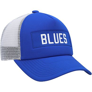 Men's adidas Blue/White St. Louis Blues Team Plate Trucker Snapback Hat