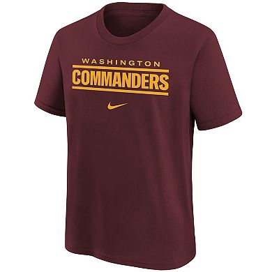 Youth Nike Burgundy Washington Commanders Wordmark T-Shirt