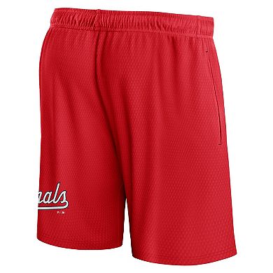 Men's Fanatics Branded Red Washington Nationals Clincher Mesh Shorts