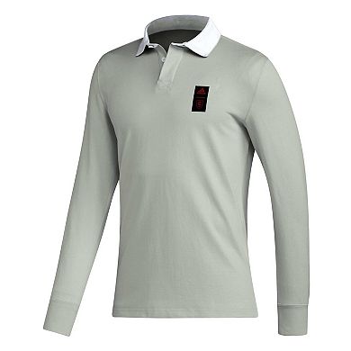 Men's adidas 2023 Player Gray Real Salt Lake Travel Long Sleeve Polo