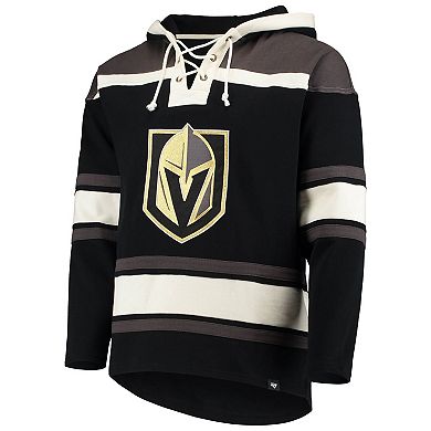 Men's '47 Mark Stone Black Vegas Golden Knights Player Name & Number Lacer Pullover Hoodie