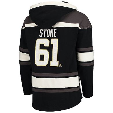 Men's '47 Mark Stone Black Vegas Golden Knights Player Name & Number Lacer Pullover Hoodie