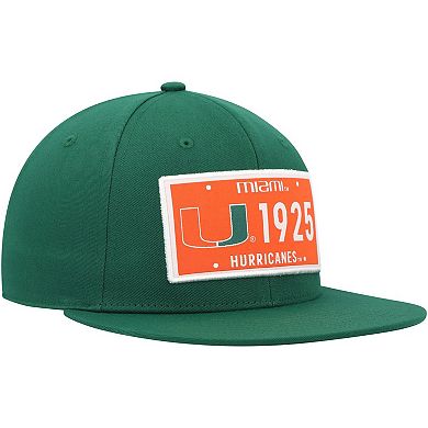 Men's adidas  Green Miami Hurricanes Established Snapback Hat