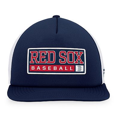 Men's Majestic Navy/White Boston Red Sox Foam Trucker Snapback Hat