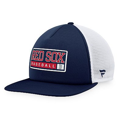 Men's Majestic Navy/White Boston Red Sox Foam Trucker Snapback Hat