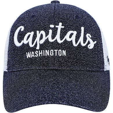 Women's '47 Navy/White Washington Capitals Encore MVP Trucker Snapback Hat