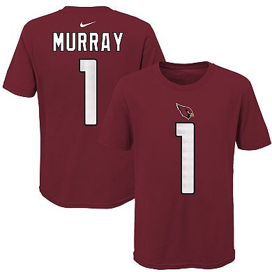 Youth Nike Cardinal Arizona Cardinals Logo Kyler Murray Player Name & Number T-Shirt