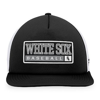 Men's Majestic Black/White Chicago White Sox Foam Trucker Snapback Hat
