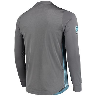 Men's adidas Gray Minnesota United FC 2018/19 Authentic Team Long Sleeve Jersey