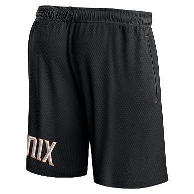 Men's Fanatics Branded Black Phoenix Suns Free Throw Mesh Shorts